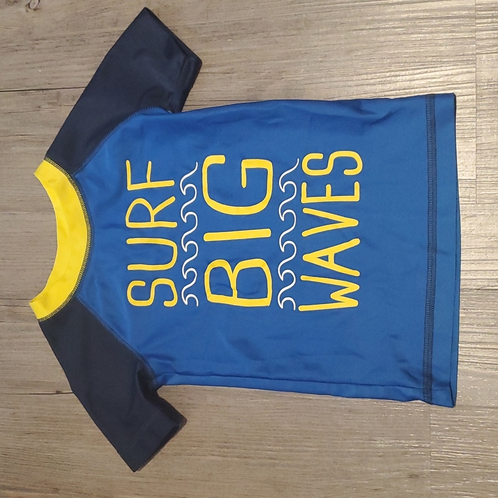 💚 George | Short-Sleeved Toddler Rashguard | Blue | 2T